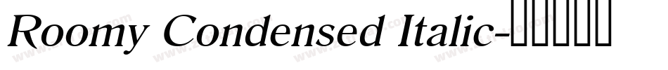 Roomy Condensed Italic字体转换